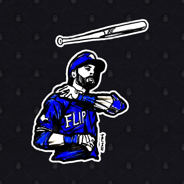 Joey Blue Jay Bats Flip by sketchnkustom